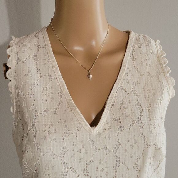 Max Studio ivory lace fabric dress 2. Worn once for photoshoot NEW - Picture 7 of 15